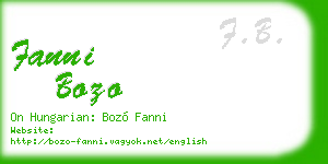 fanni bozo business card